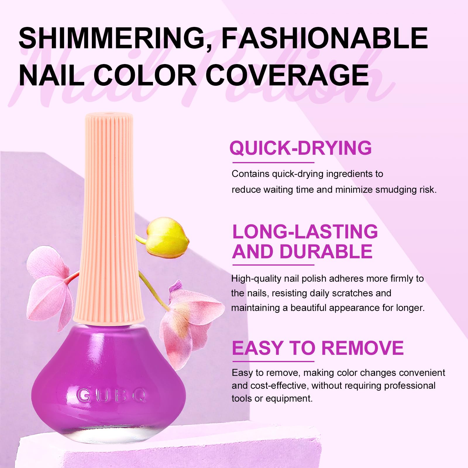 Manicura en casa sin lámpara UV con Major Dijit Magenta Purpura.