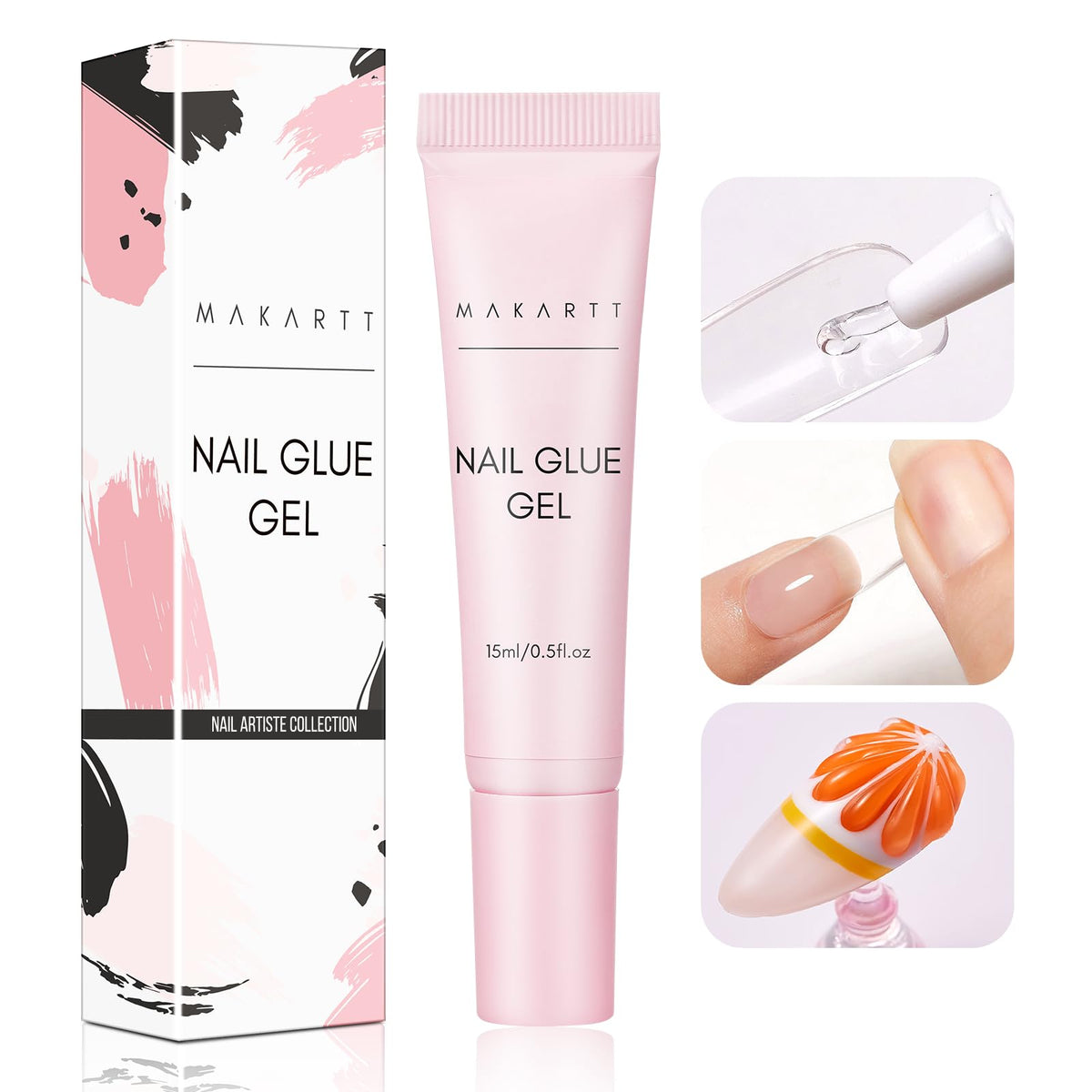 Makartt: bote de pegamento de uñas gel para adherir uñas postizas.