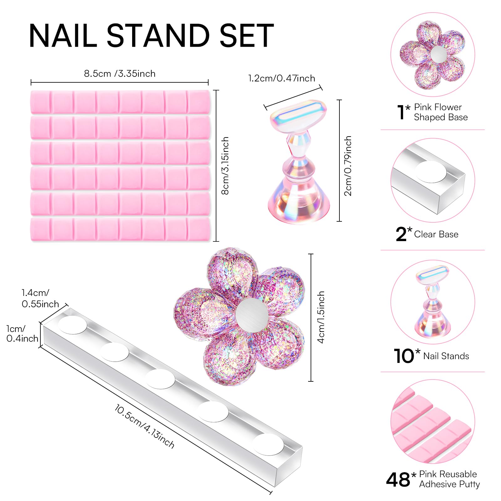 Presentación fácil en lámpara para curar uñas con soporte Makartt