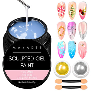 Makartt gel 3D: esculpido en uñas para diseños detallados y acabado suave
