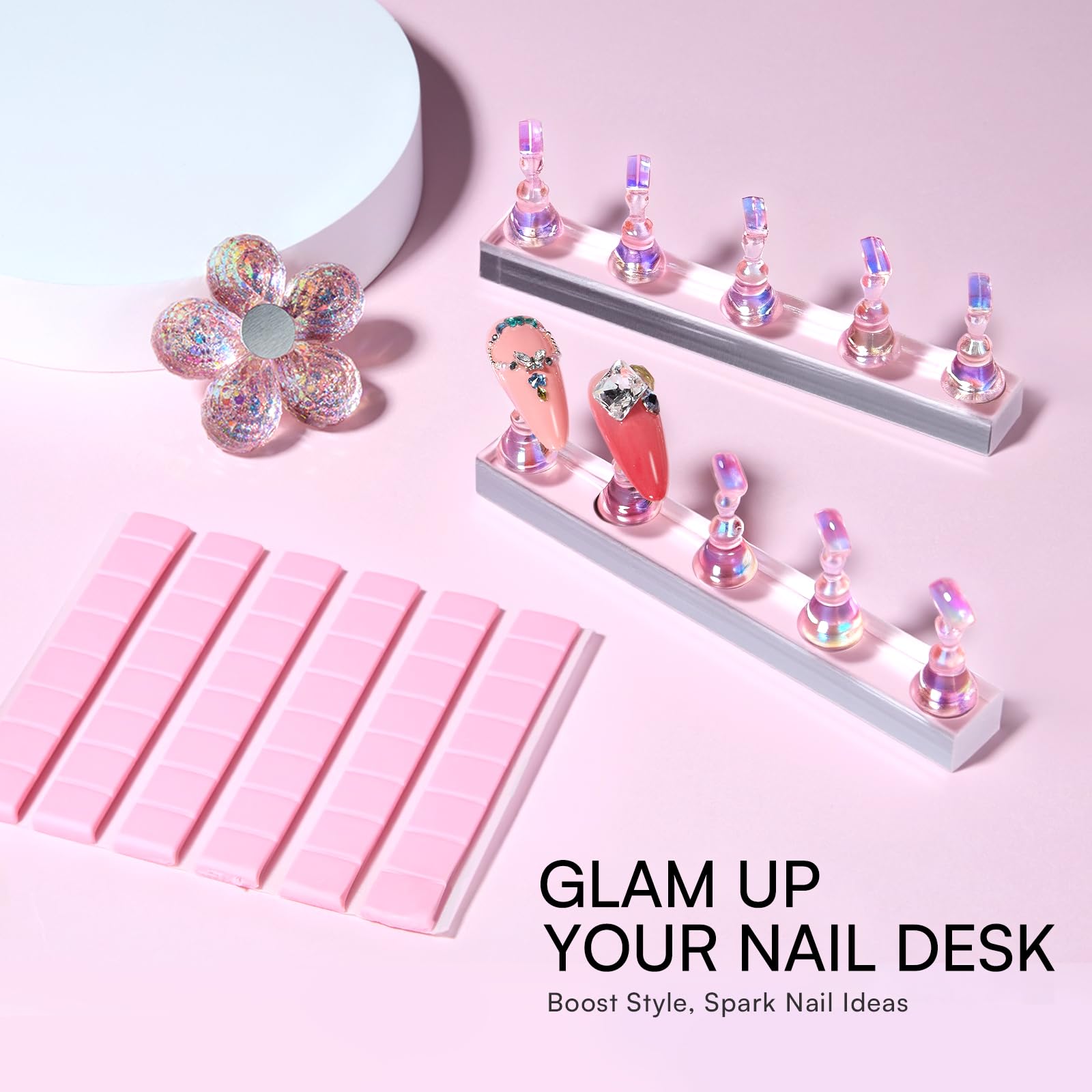 Soporte magnético Makartt para mostrar diseños de uñas con estabilidad
