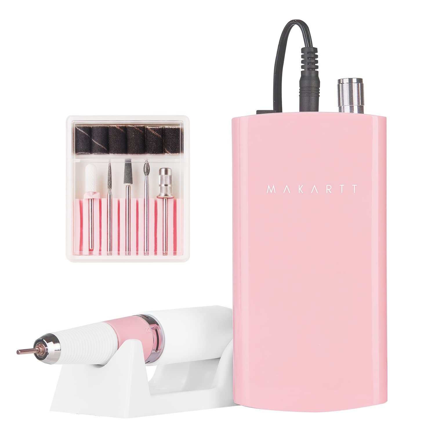 Makartt Malory Nail Drill con cabezal para limado preciso de uñas.