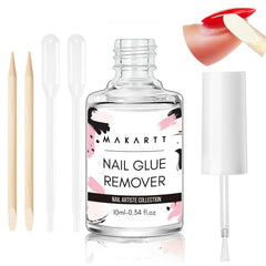 Makartt quitapegamento para uñas, botella de 10 ml, retirada rápida y suave.