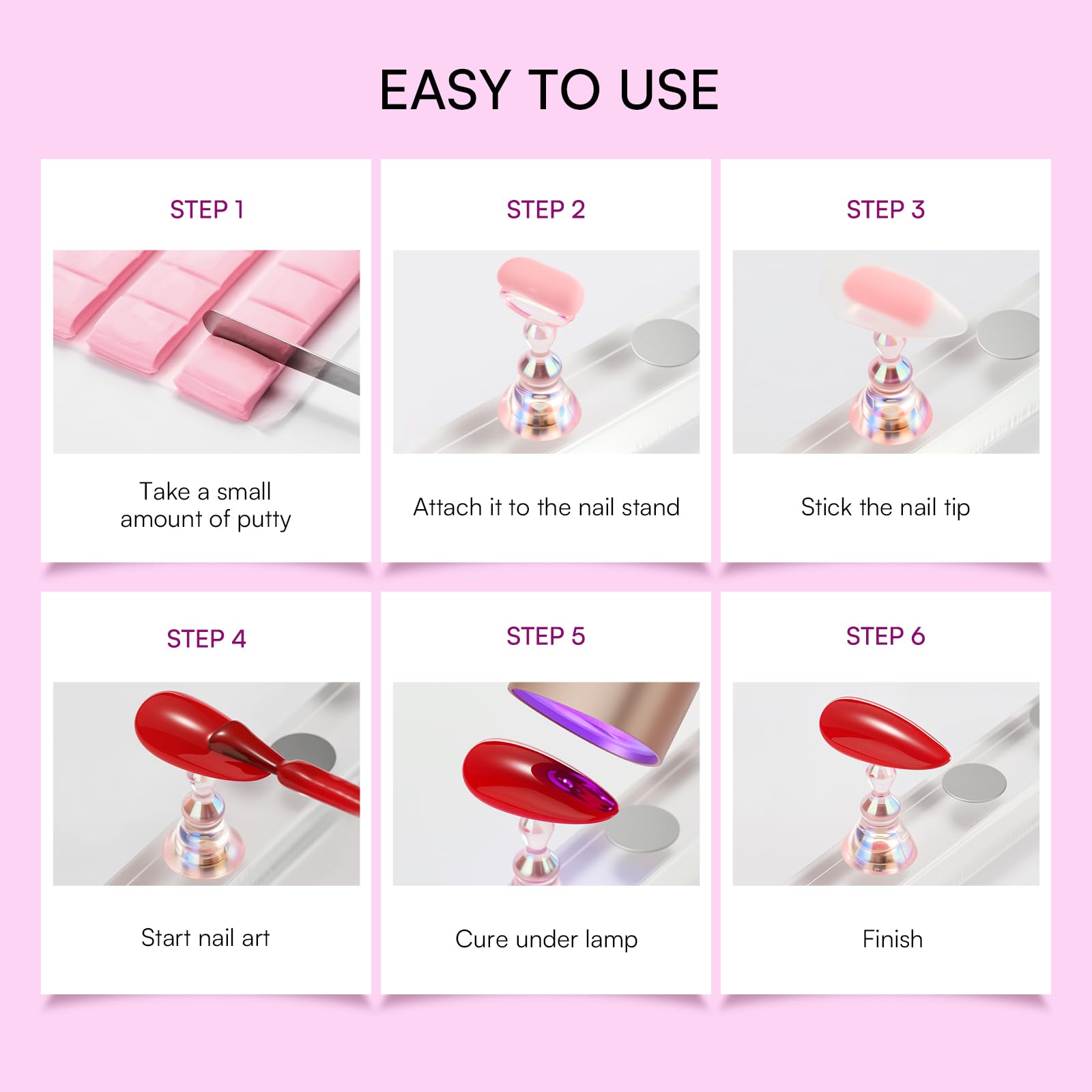 Práctica de arte en uñas con soporte estable Makartt