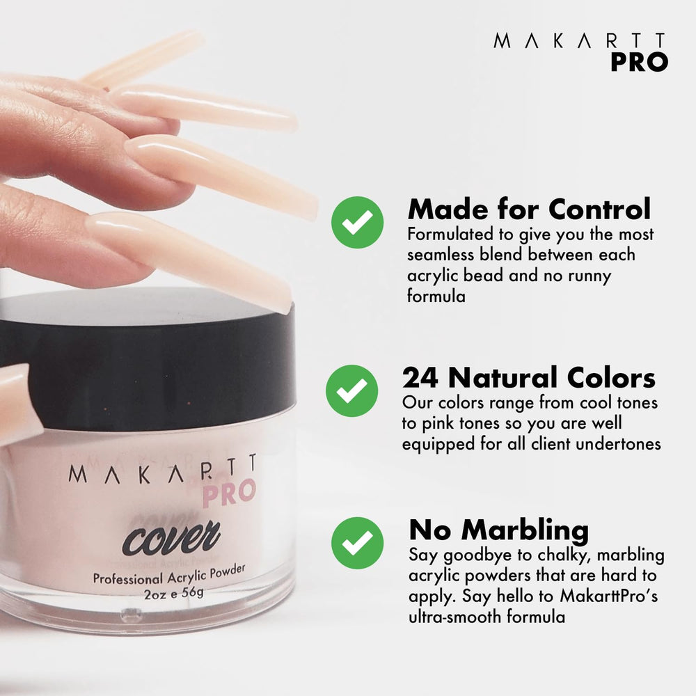 MakarttPro polvo acrílico adherencia superior a uñas naturales