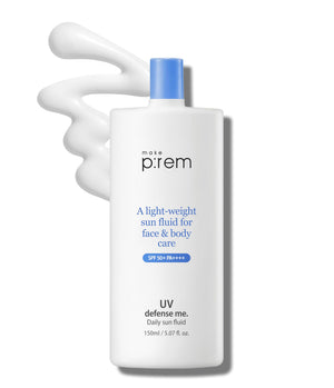 MAKEPREM Defensa Me diario: botella vertido, protección SPF 50+ para uso diario al aire libre.