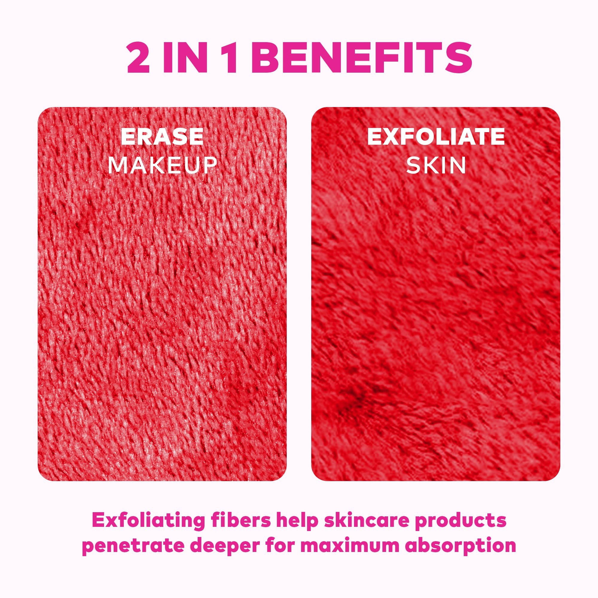 MakeUp Eraser original 7 días: reutilizable y lavable a máquina para rutina diaria.