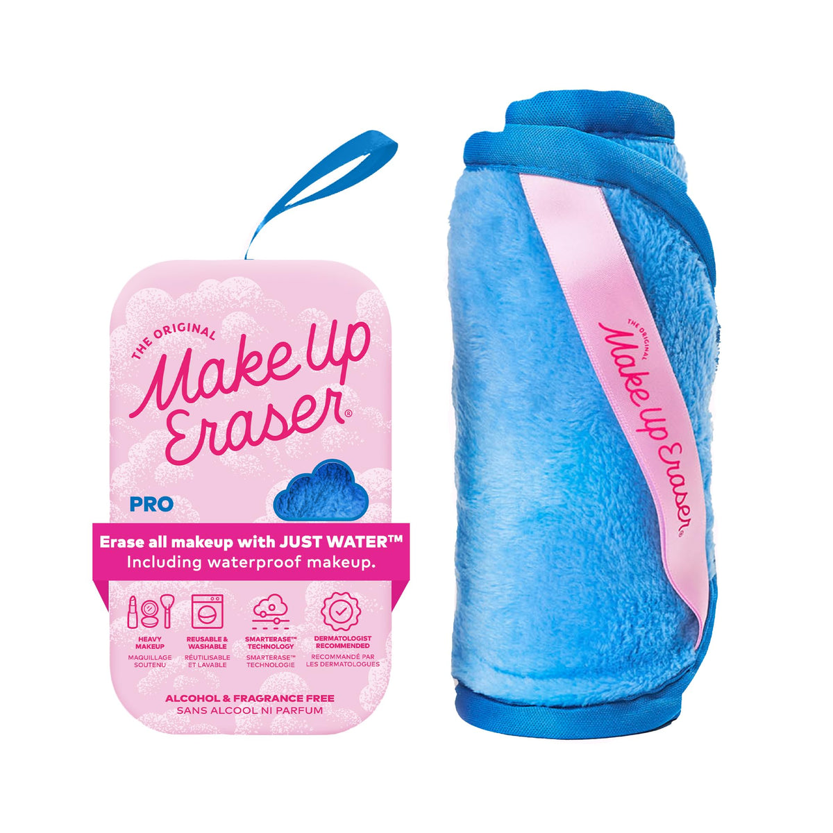 MakeUp Eraser Pro en botella berry blue: elimina maquillaje con solo agua
