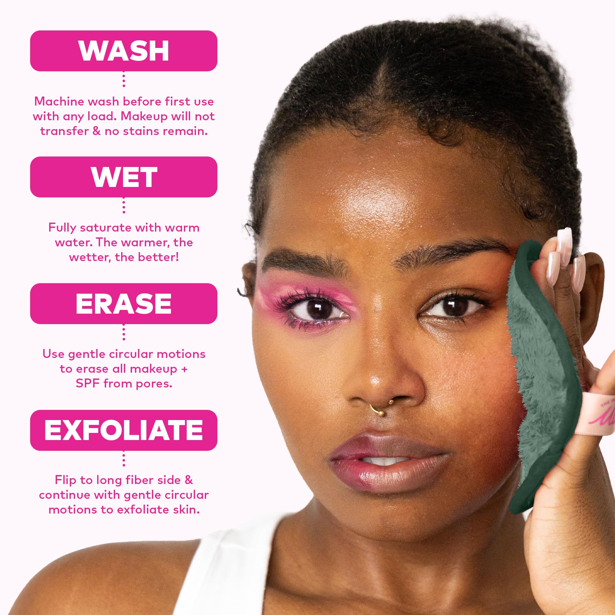 MakeUp Eraser: empaque-portátil para uso diario y viaje cómodo