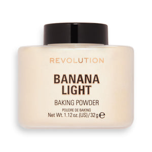 Polvo Makeup Revolution Banana Light para sellar base y controlar brillo