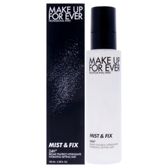 Make Up For Ever bruma hidratante 24h sobre la botella para fijar el maquillaje