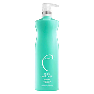 Champú Malibu C de bienestar para cuero cabelludo, bote-vertido: sensación fresca y limpieza suave.