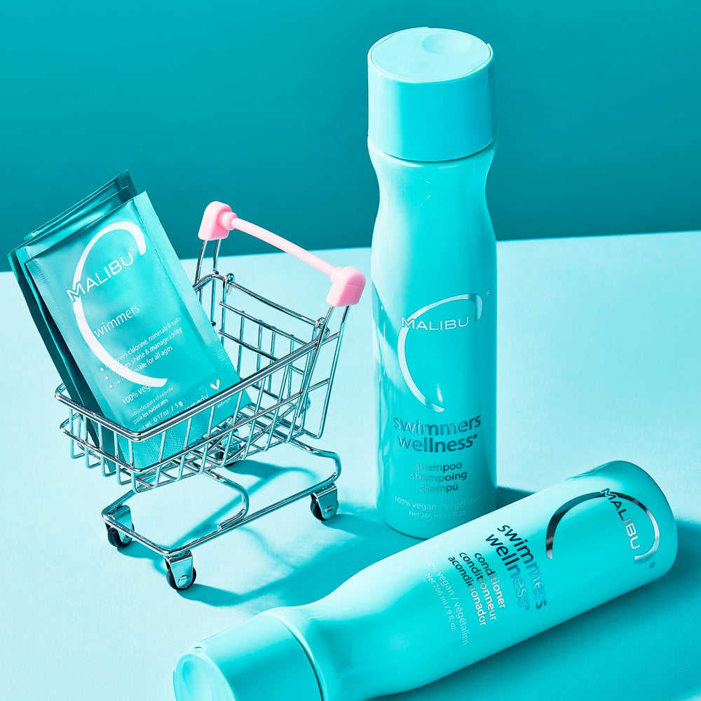 Malibu C Swimmers Wellness cabello-deshidratado, devuelve suavidad y manejabilidad.