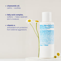 Crema facial ligera de MALIN+GOETZ con absorción rápida para todo tipo de piel.