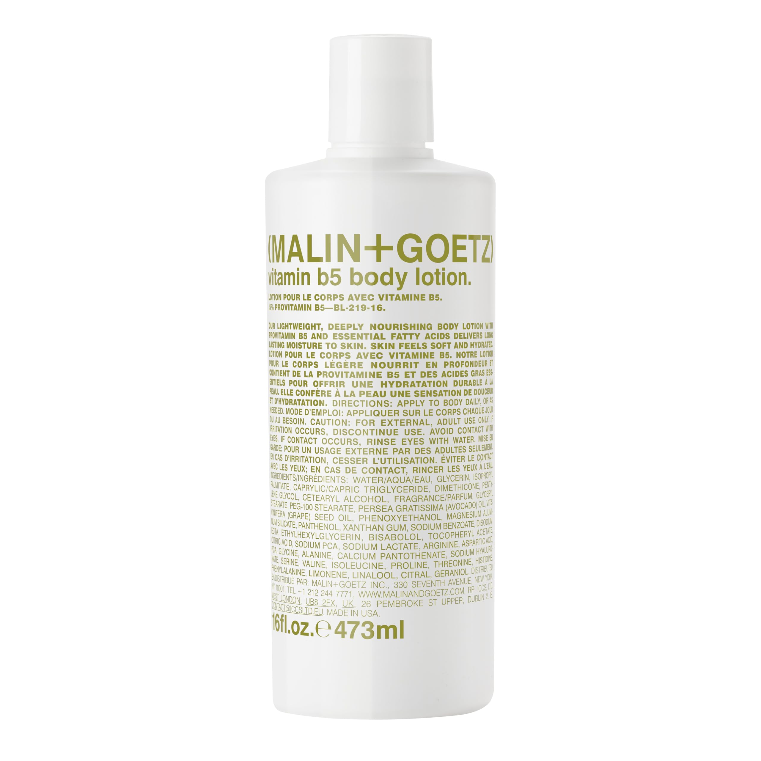 Loción corporal MALIN+GOETZ Vitamina B5, absorción rápida para hidratación diaria