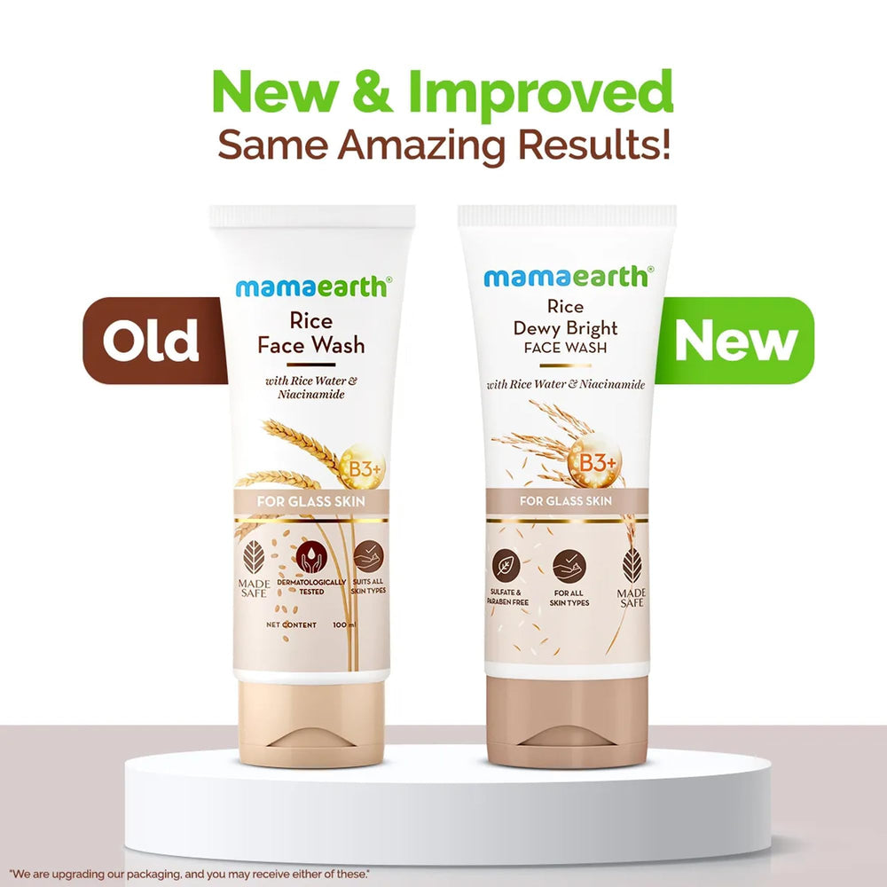 MAMAEARTH Rice Dewy Bright purifica la piel eliminando impurezas
