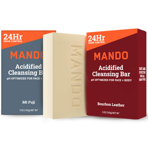 Mando barra jabon acidificado Bourbon Leather: control de olor de larga duración.