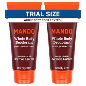 Desodorante Mando crema invisible en viaje para uso diario.