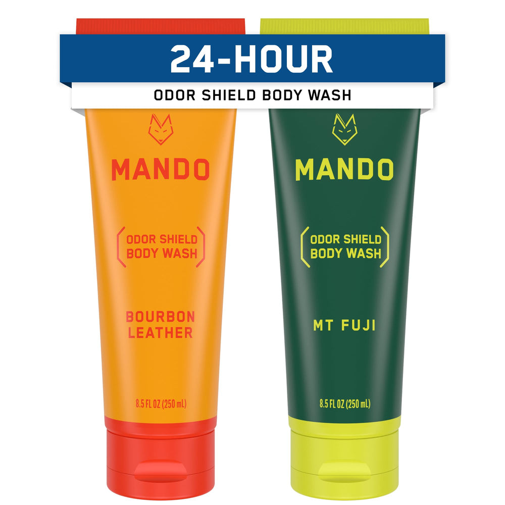 Mando gel acidificado Bourbon Leather, frasco vertido: aroma cálido y control del olor.