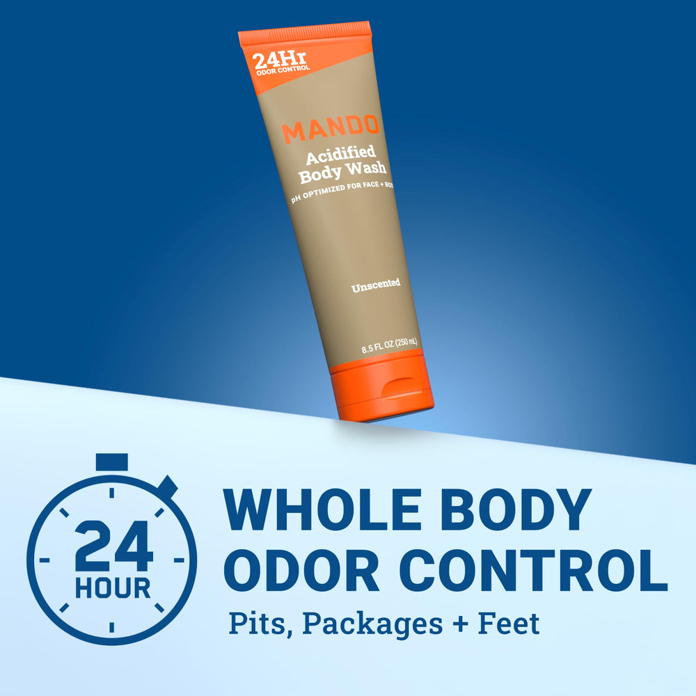 Textura gel suave de Mando Odor Shield para lavado cómodo