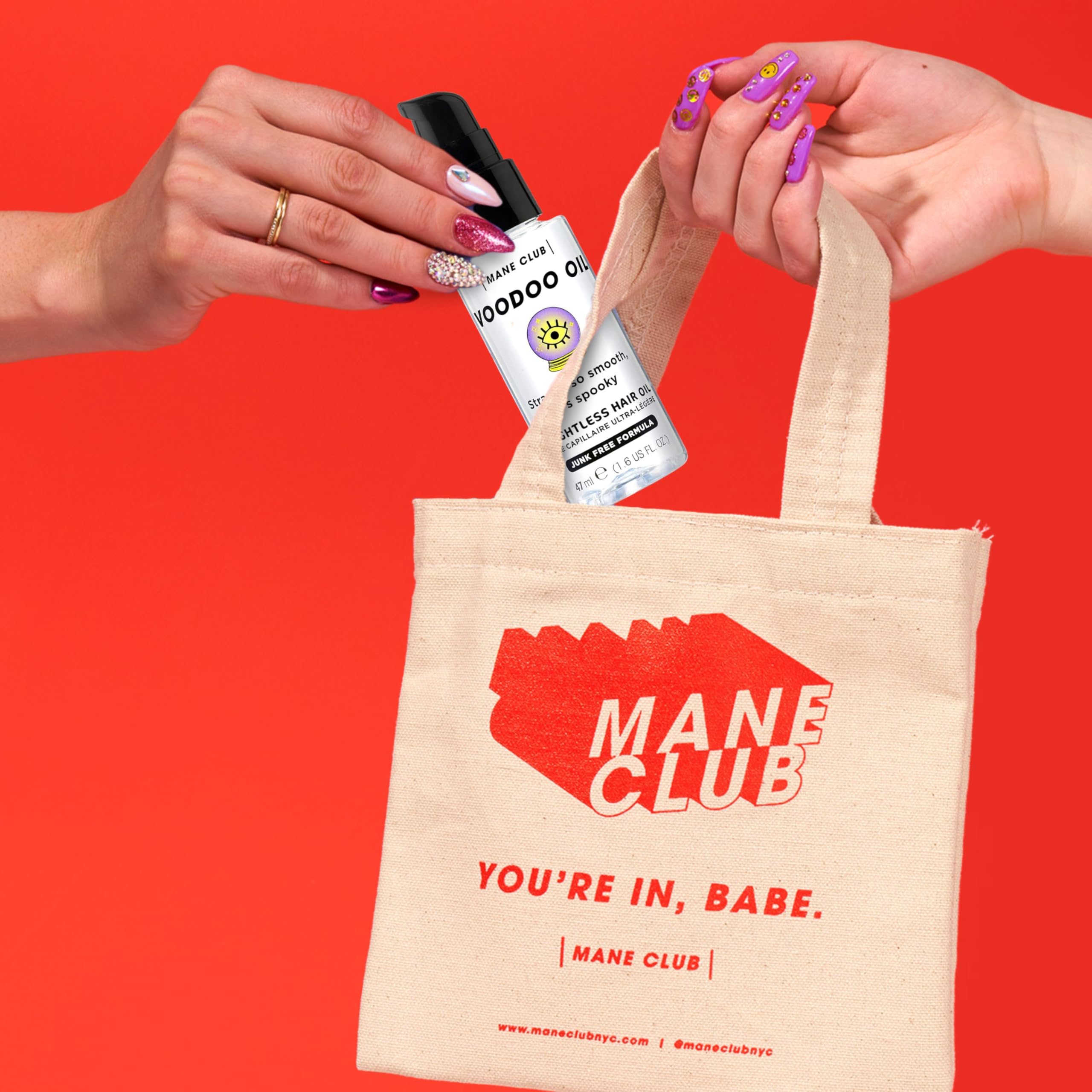 MANE CLUB Voodoo Oil: tamaño de viaje ideal para uso diario.