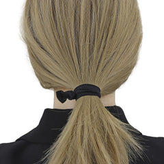 Manipepe gomas pelo con nudo negro, aptas para cabello grueso.