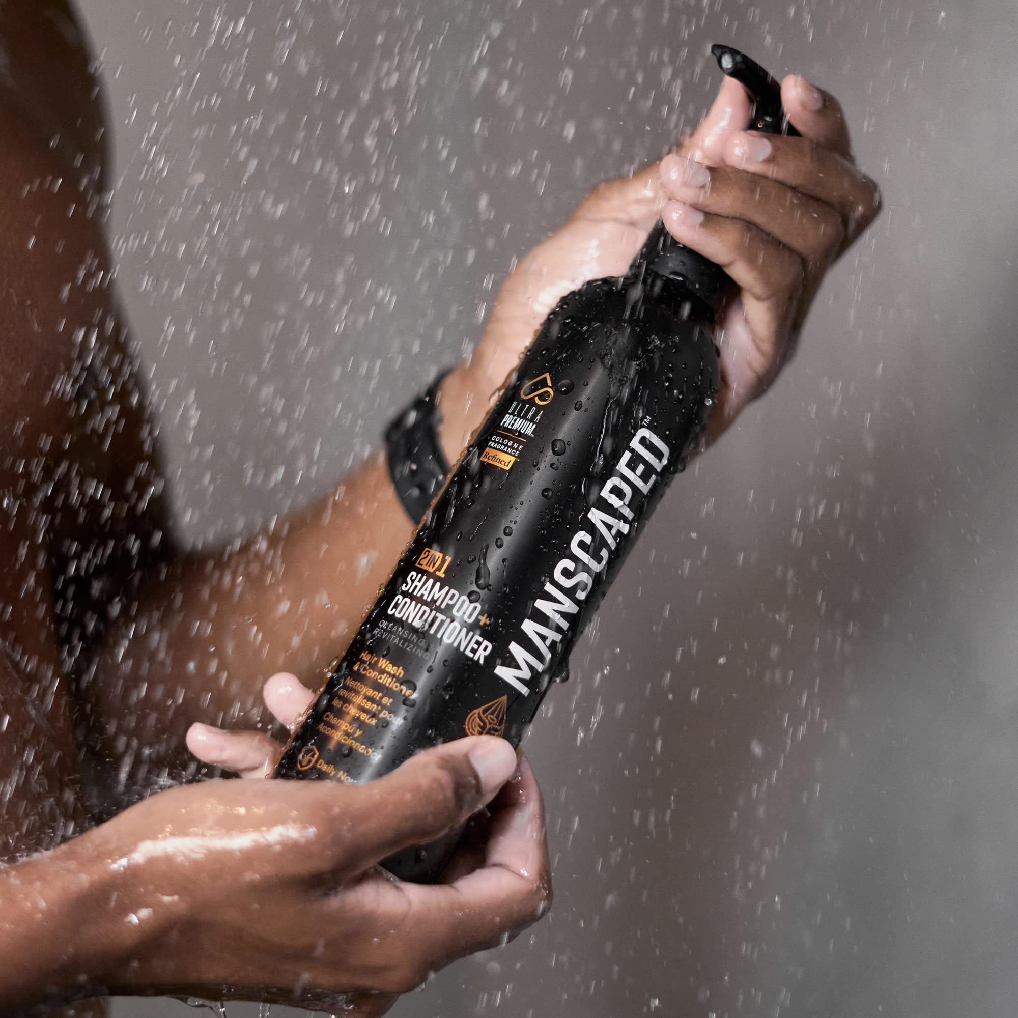 MANSCAPED fácil de aplicar y enjuagar, ideal para cabello diario.