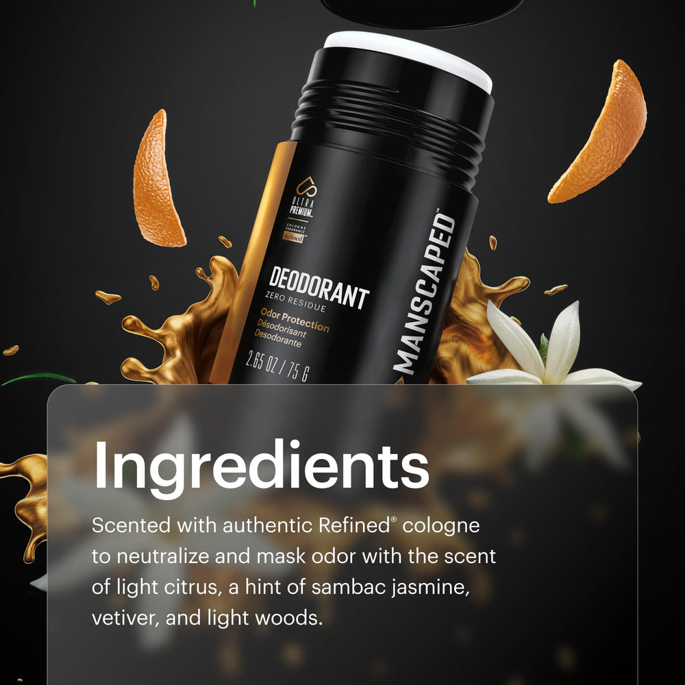 MANSCAPED UltraPremium ingredientes veganos, producto libre de pruebas y parabenos.