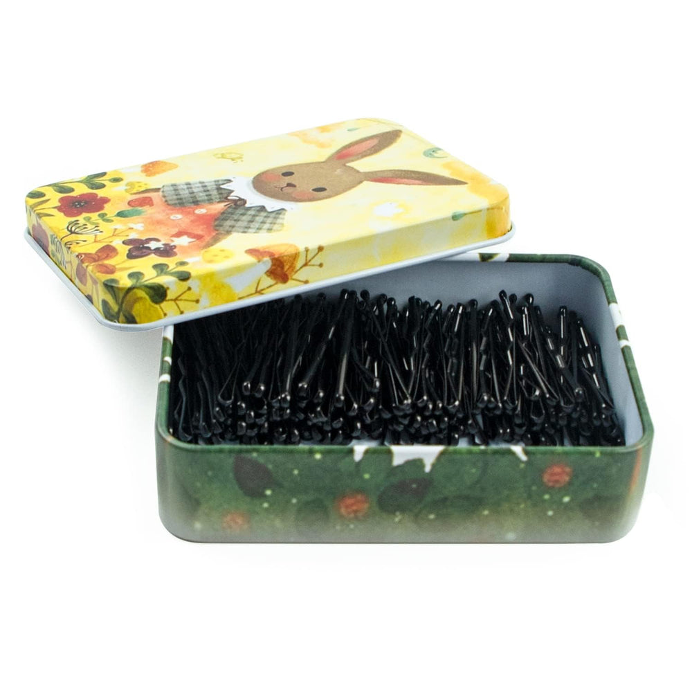 Maorulu horquillas mini negras con estuche lindo para llevar