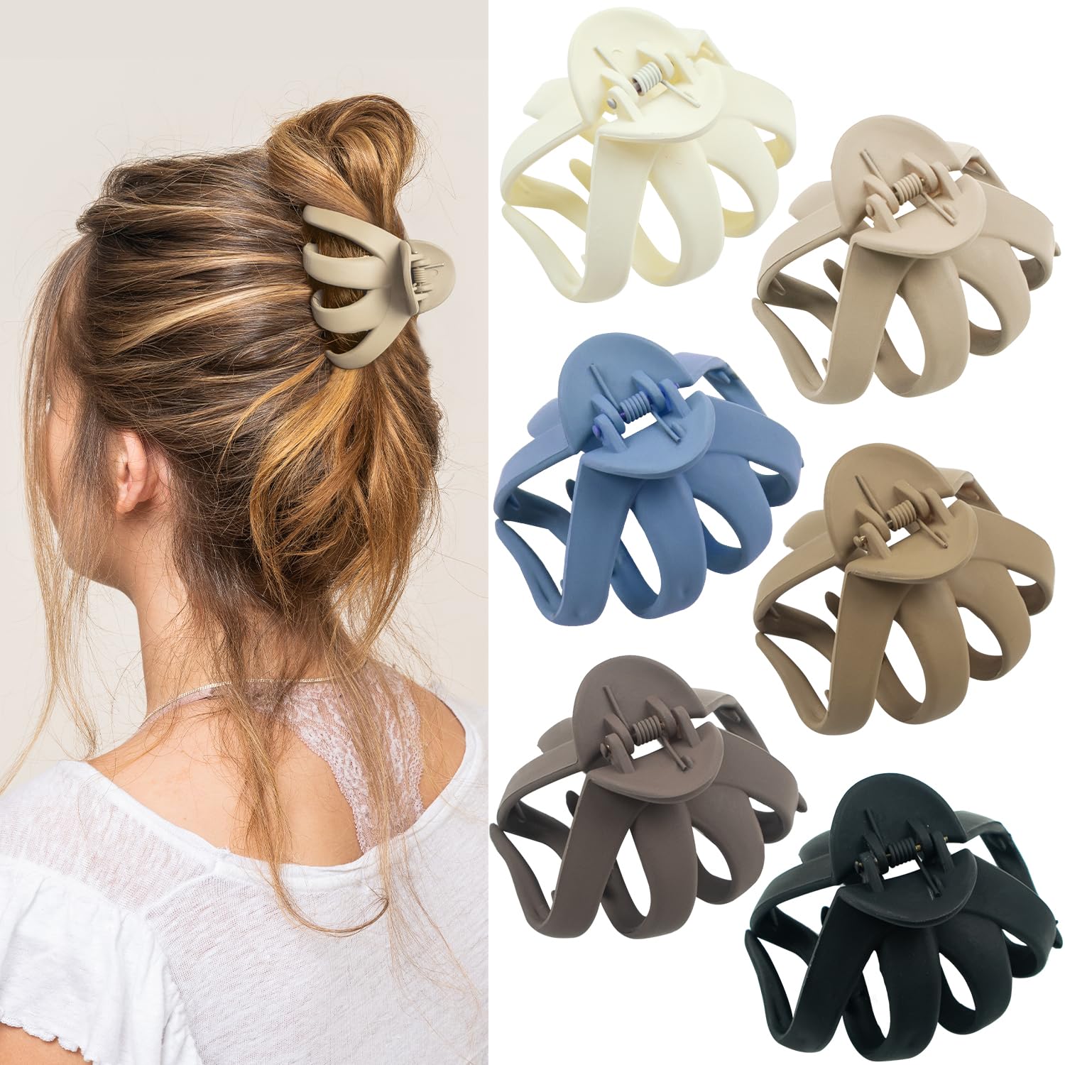 Maorulu pinza pelo pulpo 2,8 pulgadas con agarre firme para cabello medio.