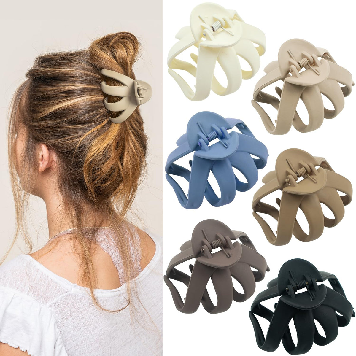 Maorulu pinza pelo pulpo 2,8 pulgadas con agarre firme para cabello medio.