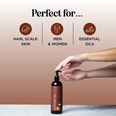 Maple Holistics aceite de almendra dulce orgánico, nutrición profunda para cabello dañado.