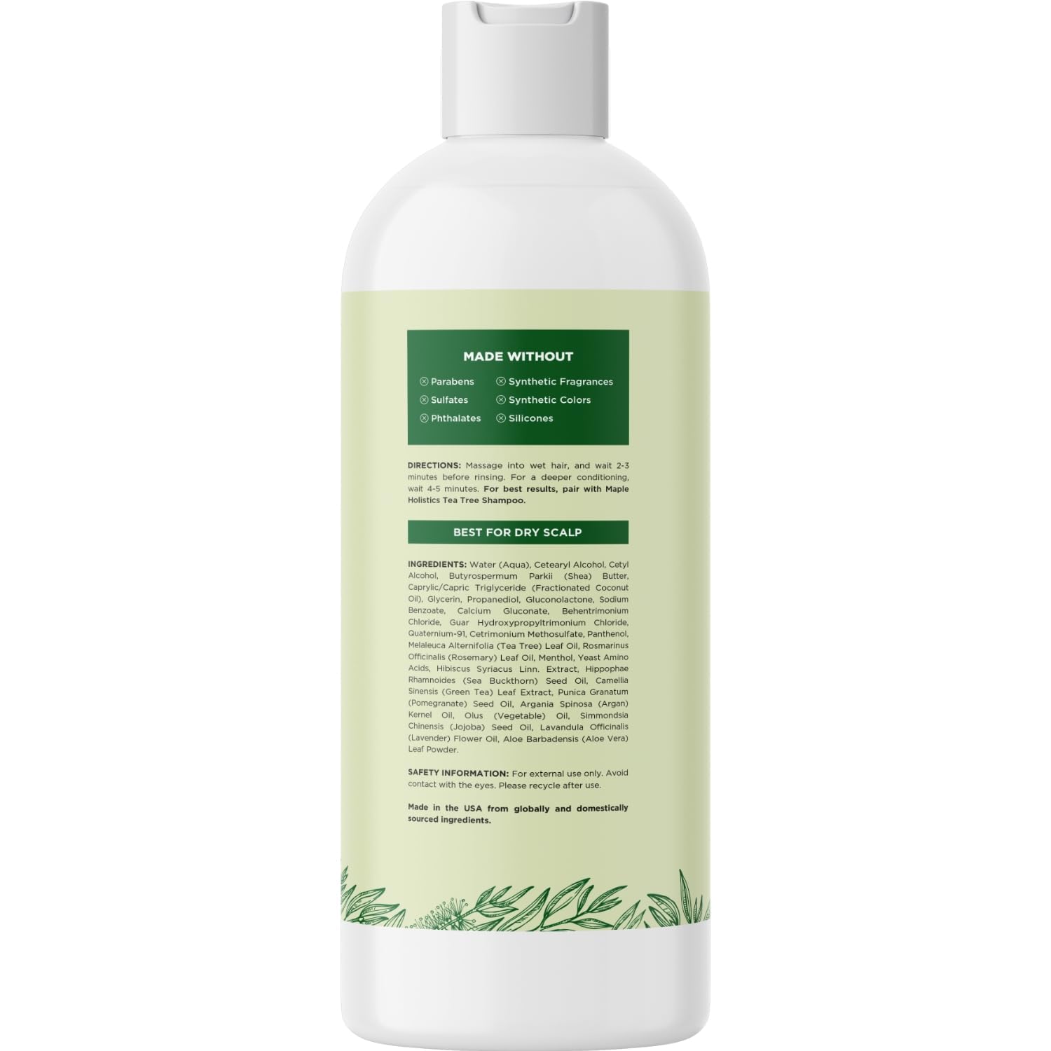 Maple Holistics Acondicionador Árbol de Té para cabello graso y cuero cabelludo.