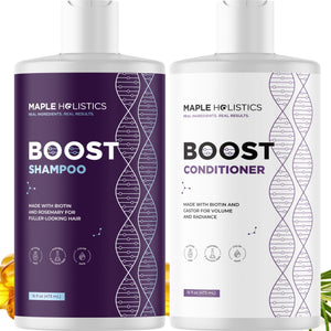 Maple Holistics Biotin Champú botella: volumen ligero para cabello fino