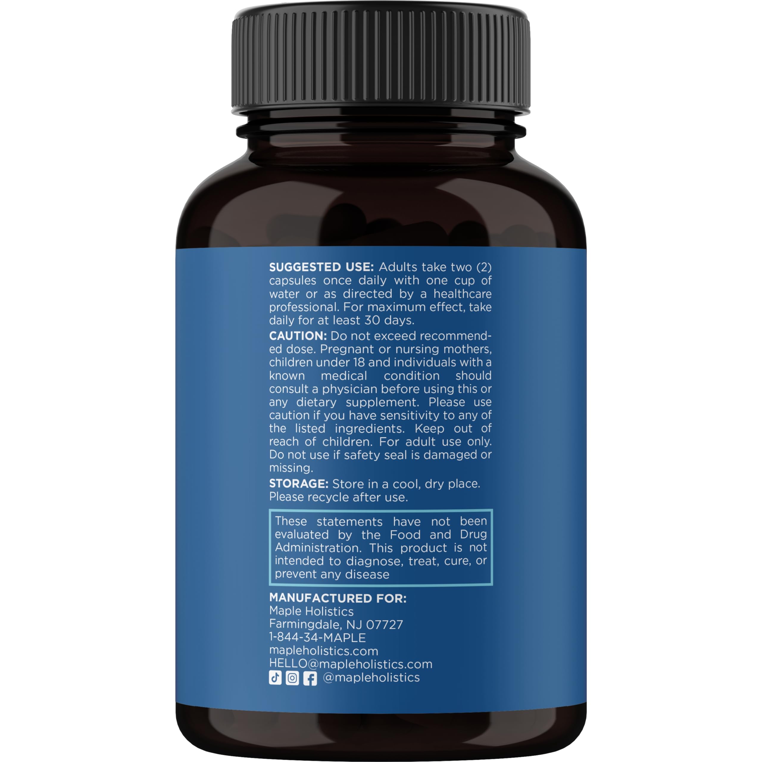 Maple Holistics Biotina y Collagen, empaque del producto