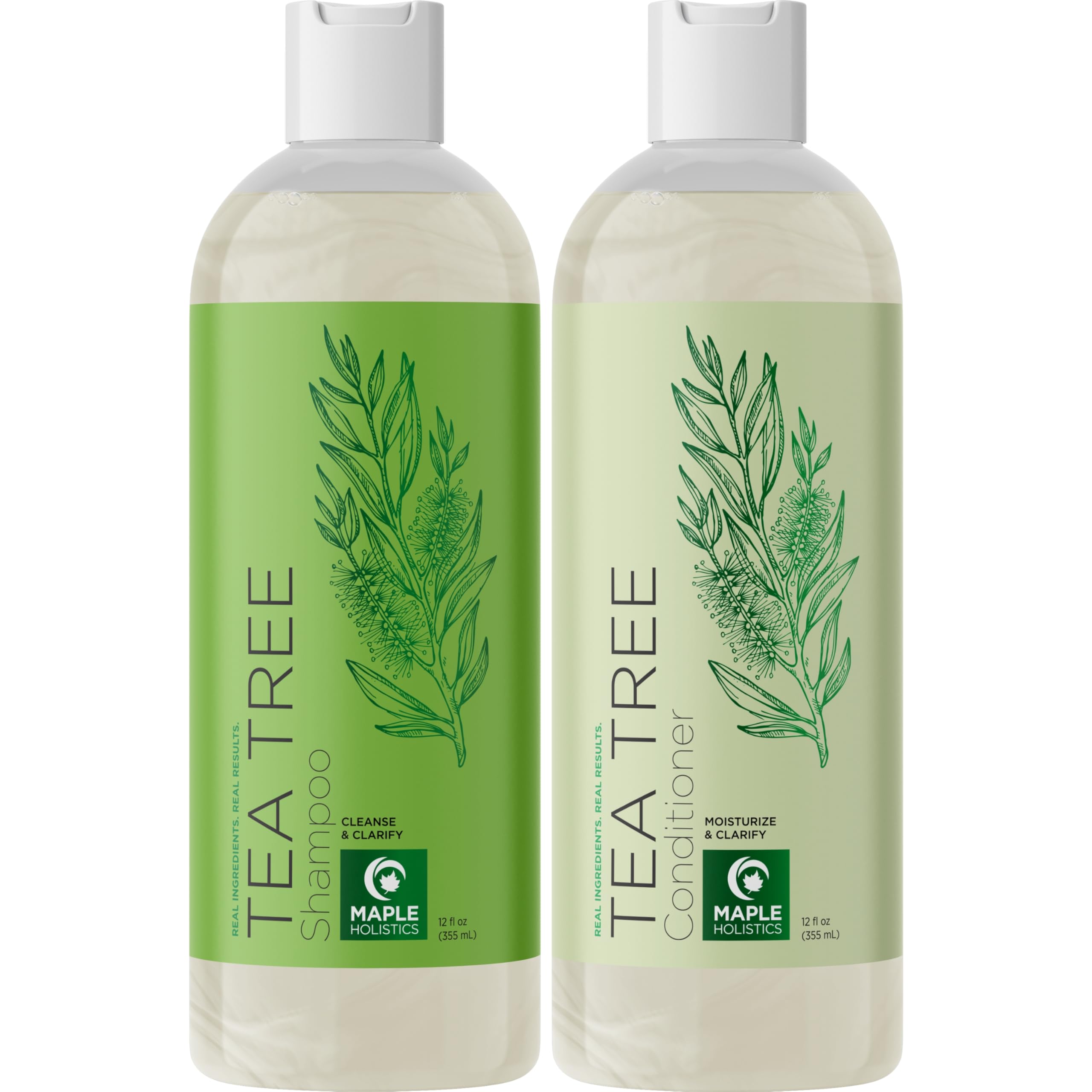 Maple Holistics champú árbol de té clarificante para cabello graso y acumulación