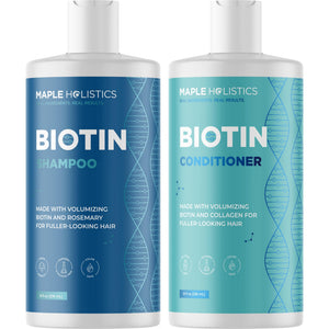 Maple Holistics champú romero biotina en botella para volumen