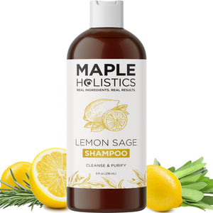 Maple Holistics champú sin sulfatos para cabello graso, limpieza profunda