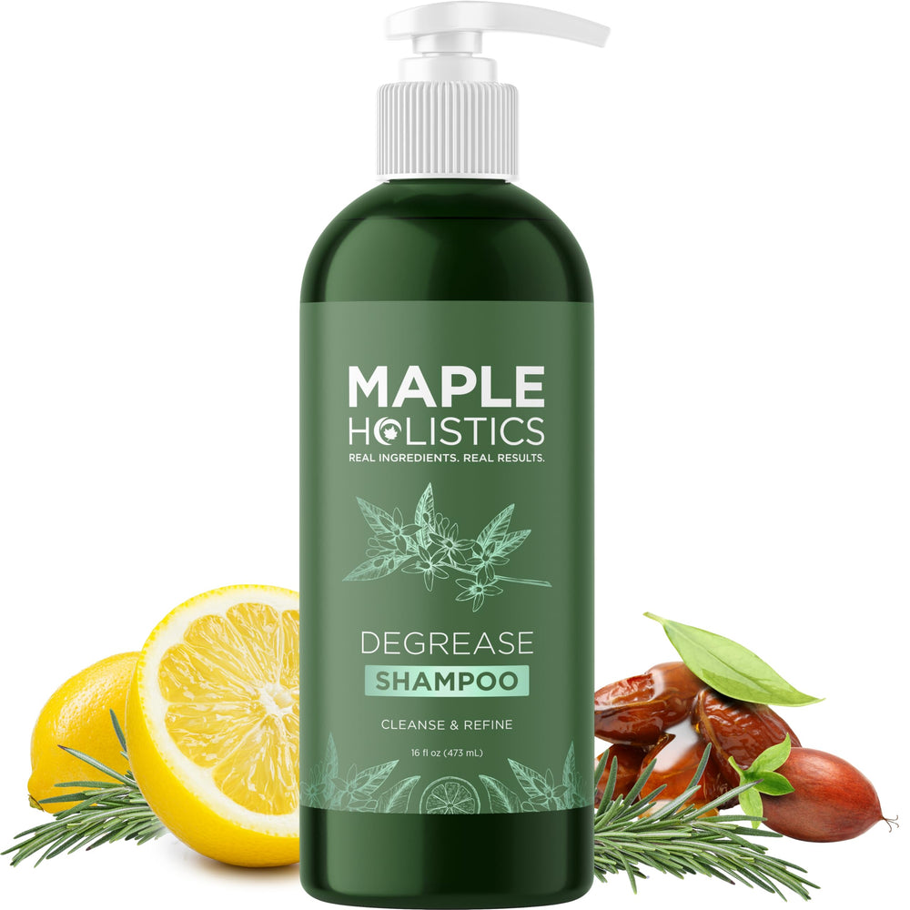 Maple Holistics Degrease botella para limpieza profunda del cabello graso