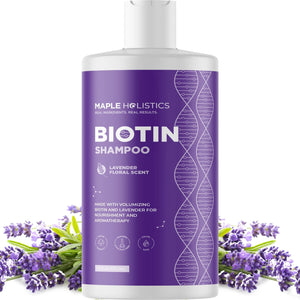 Maple Holistics Lavender Biotin Champú: enfoque en volumen para cabellos finos