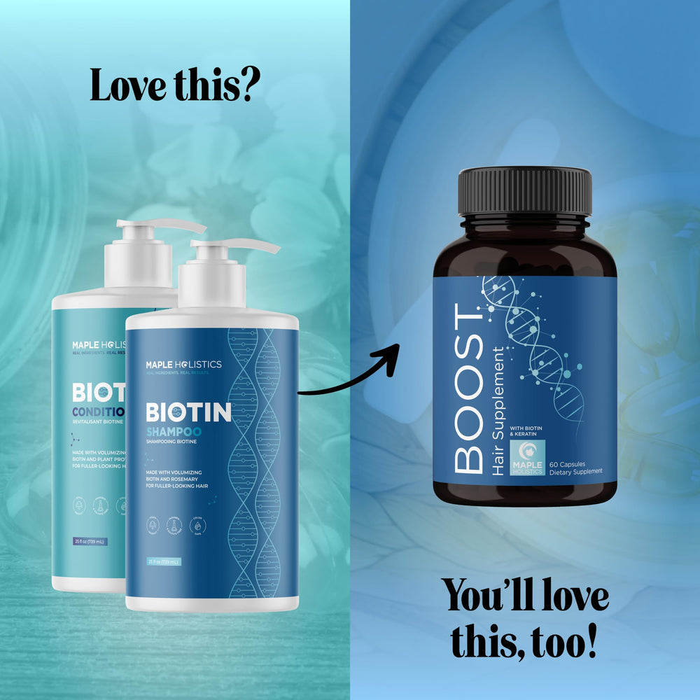 Maple Holistics Rosemary Biotin Acondicionador-Protección, fibras capilares suaves.