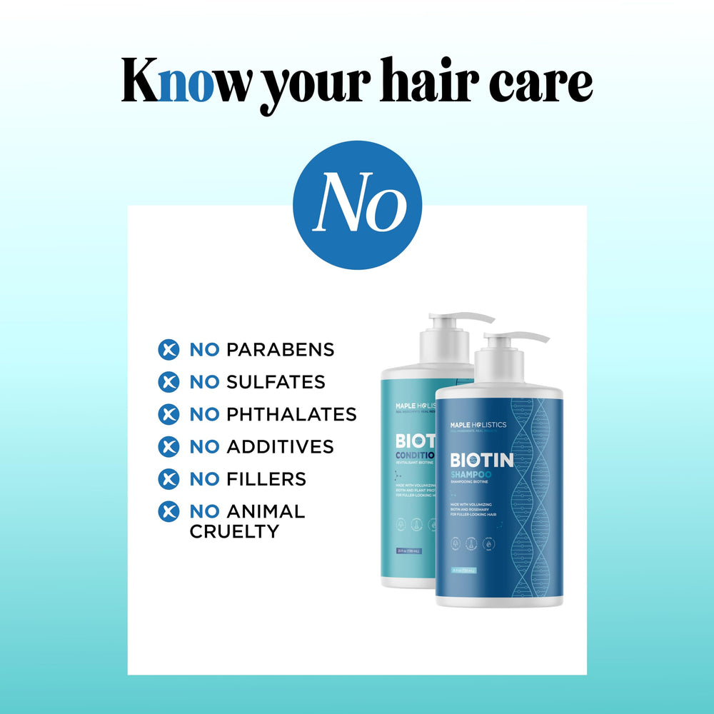 Maple Holistics Rosemary Biotin Acondicionador-Textura Cremosa, peinado suave y manejable.