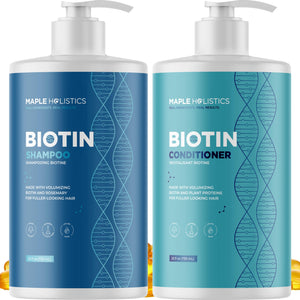 Maple Holistics Rosemary Biotin Champú-Volumen Botella, realce de volumen para cabello fino.
