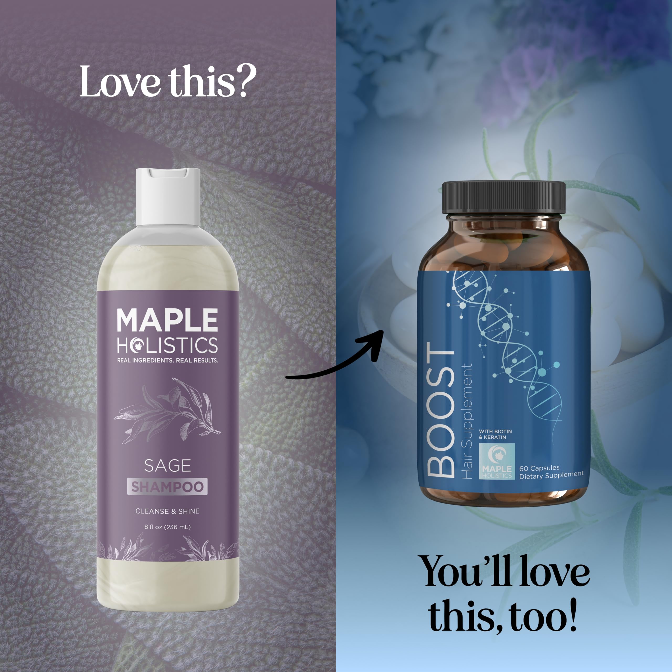 Maple Holistics champú, limpieza suave para uso diario
