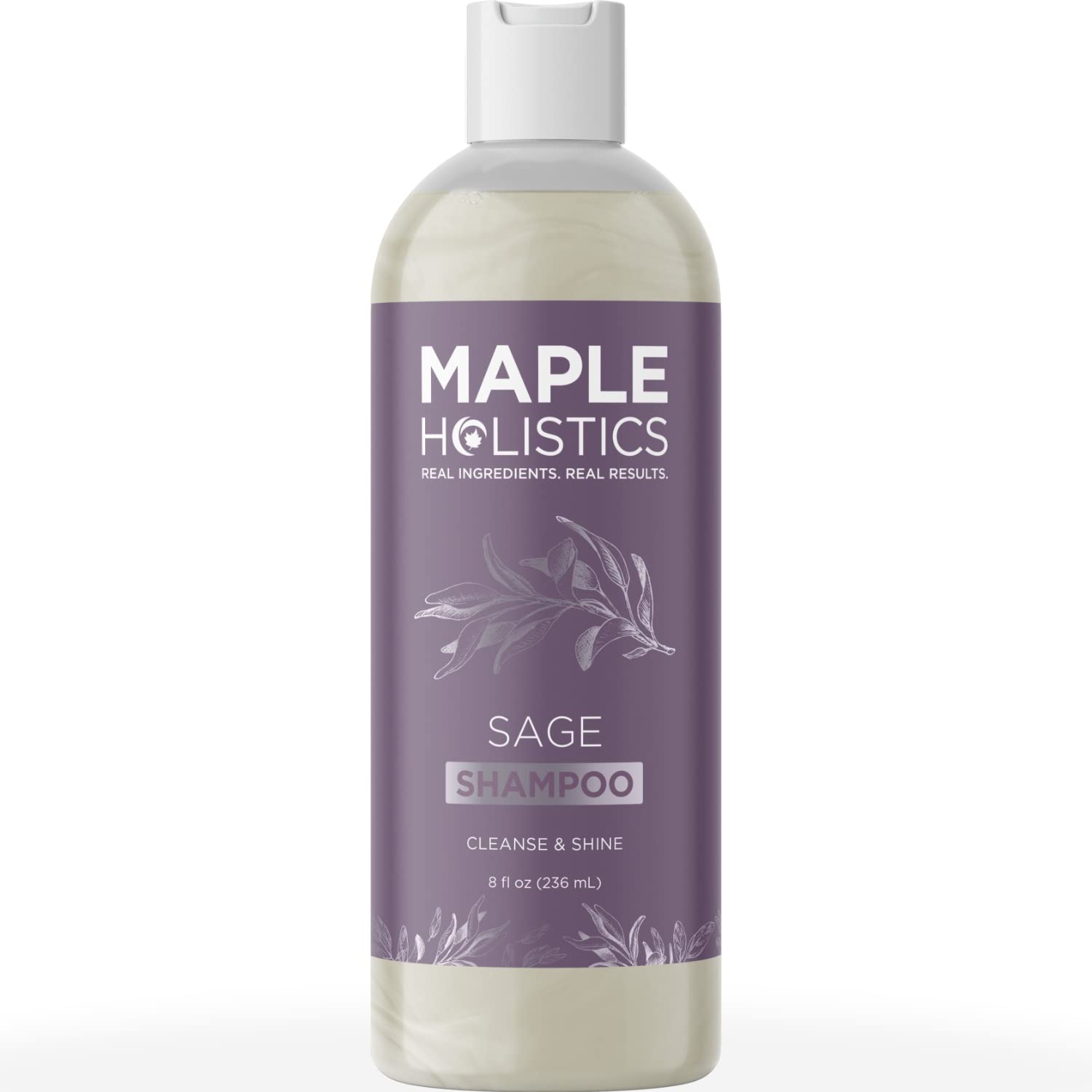 Maple Holistics champú salvia romero, botella-clarificante para acumulación del cabello