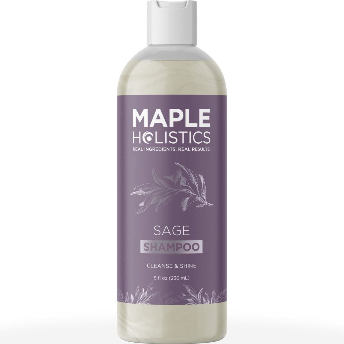 Maple Holistics champú salvia romero, botella-clarificante para acumulación del cabello