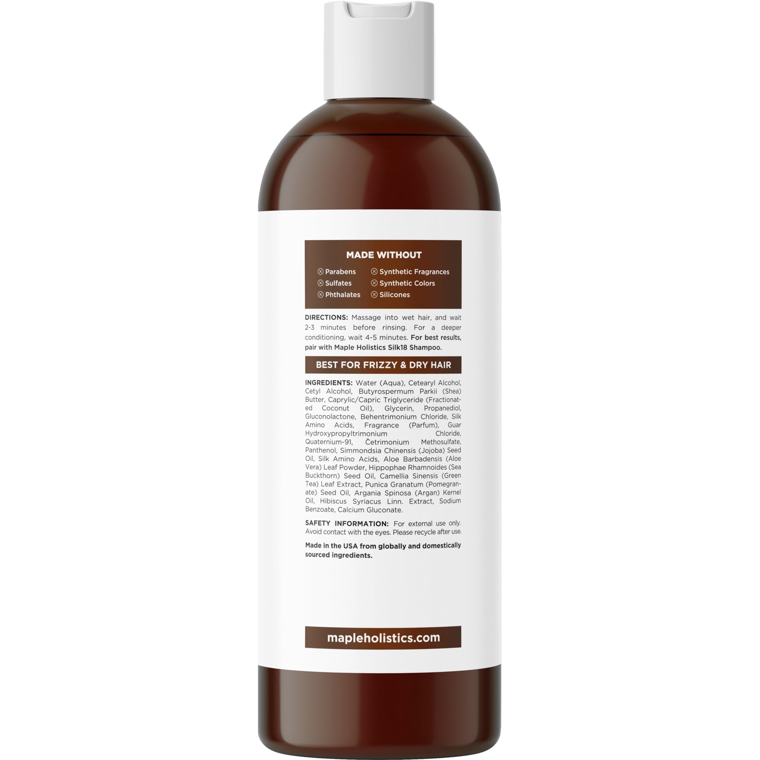 Maple Holistics Silk18 Acondicionador: definicion de rizos y manejo del frizz