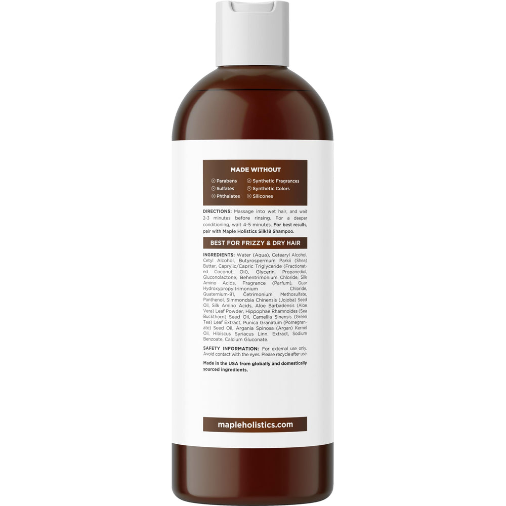 Maple Holistics Silk18 Acondicionador: definicion de rizos y manejo del frizz