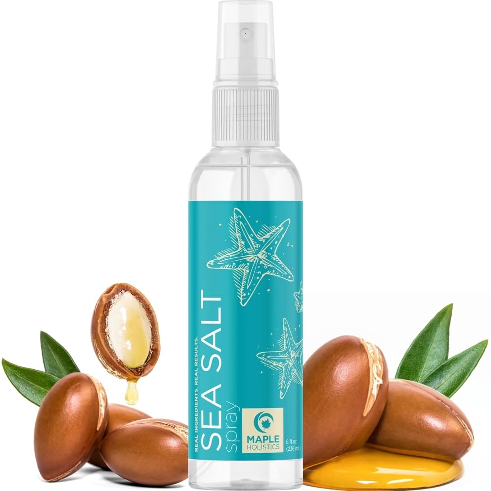 Maple Holistics spray de sal marina para volumen y textura natural en el cabello