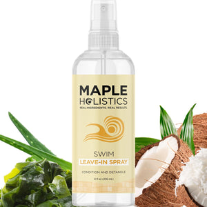 Maple Holistics Swim Leave-In protege el cabello antes de nadar contra cloro y sal